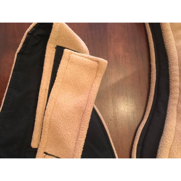 Snow Angel Winter Dog Coat - Tan Fleece with Black Goretex - Large Breeds  Barre - Picture 7 of 15